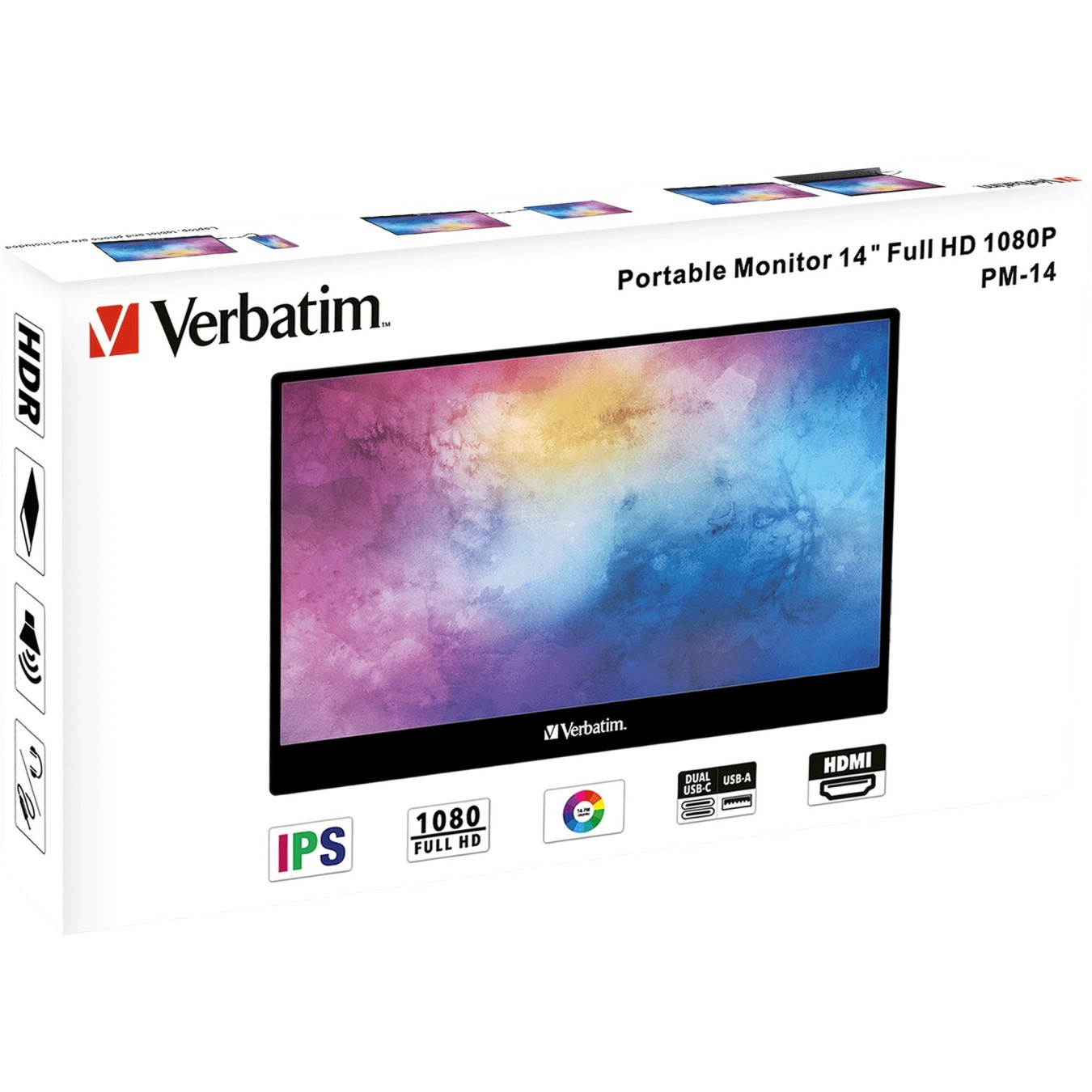 Verbatim PM-14 Portable Monitor - PM-14 - 14-inch Full HD 1080p, Slim and Lightweight — Buy in Cyprus with Fast Delivery