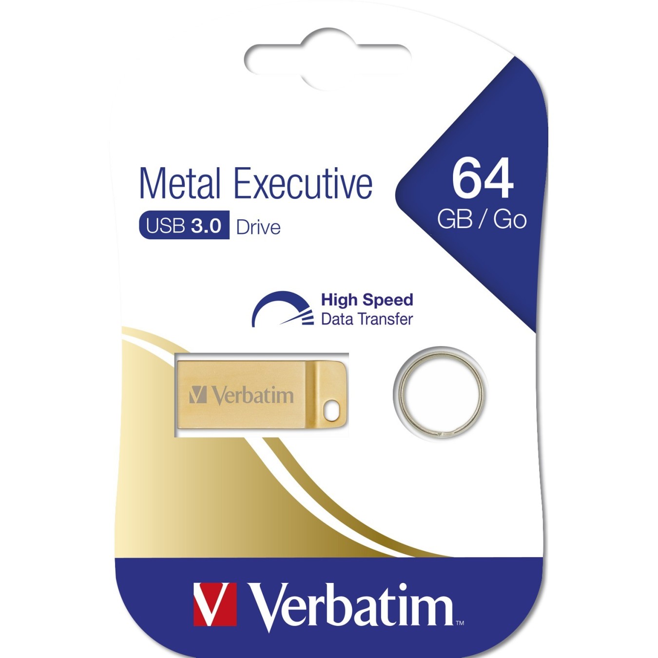 STICK 64GB USB 3.2 Verbatim Metal Executive - Gold USB Flash Drive — Buy in Cyprus with Fast Delivery