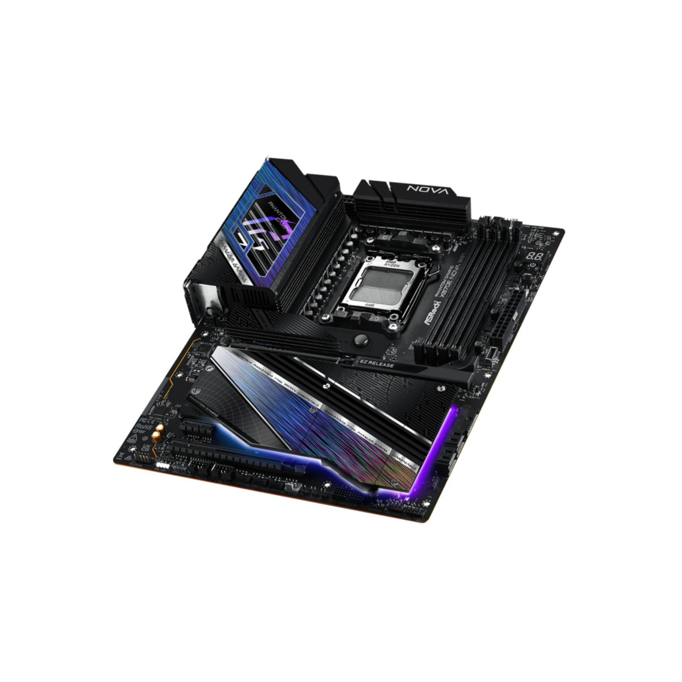 ASRock X870E Nova WiFi - AM5 ATX Motherboard - DDR5, 4x DIMM (256GB), PCIe 5.0, Wi-Fi 7, 5Gb LAN