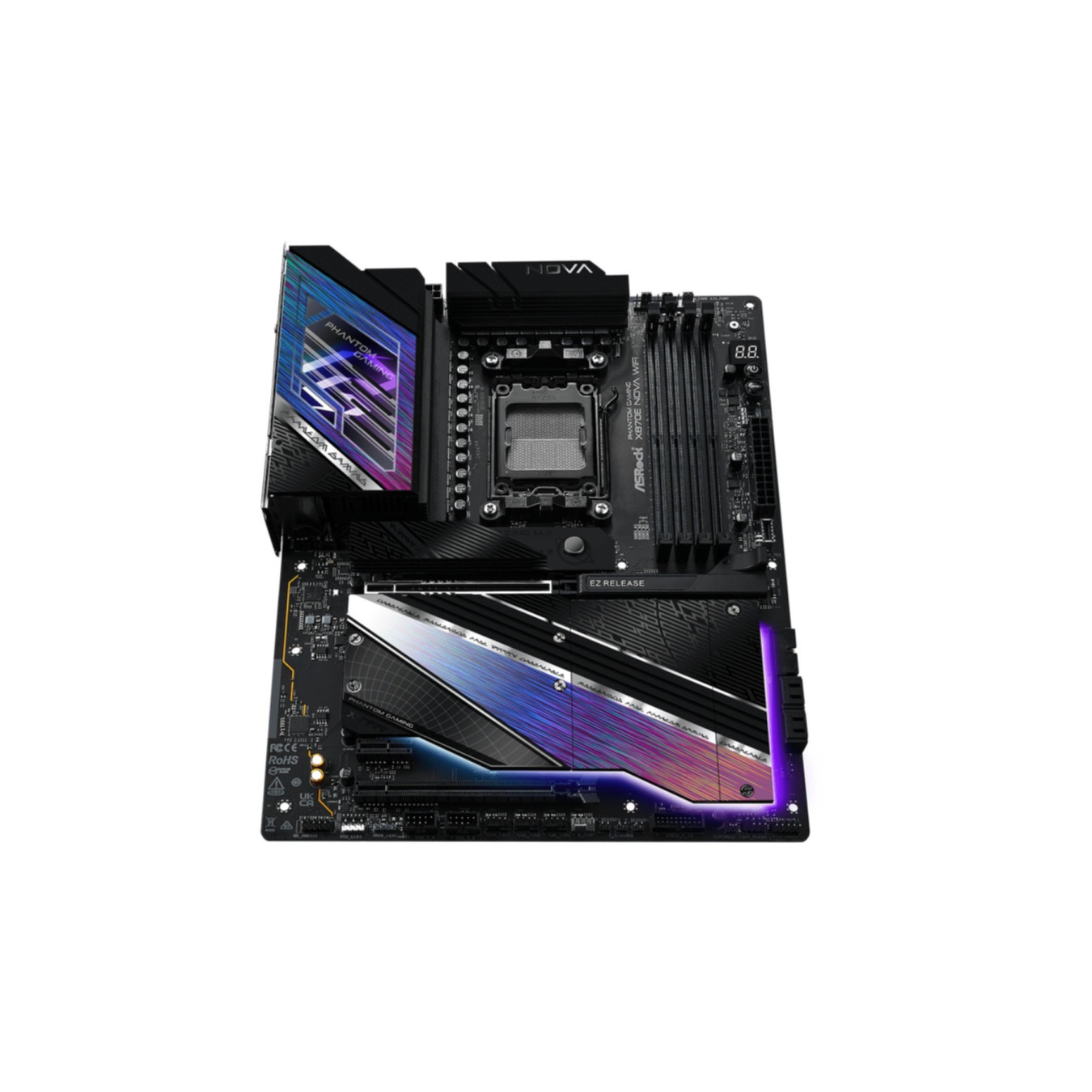 ASRock X870E Nova WiFi - AM5 ATX Motherboard - DDR5, 4x DIMM (256GB), PCIe 5.0, Wi-Fi 7, 5Gb LAN