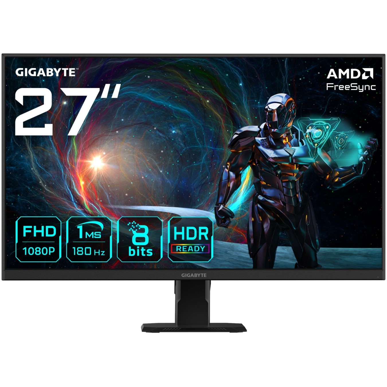 Gigabyte 27-inch FHD IPS Monitor - GS27FA - 180Hz, 1ms, 2xHDMI, DP, Black — Buy in Cyprus with Fast Delivery