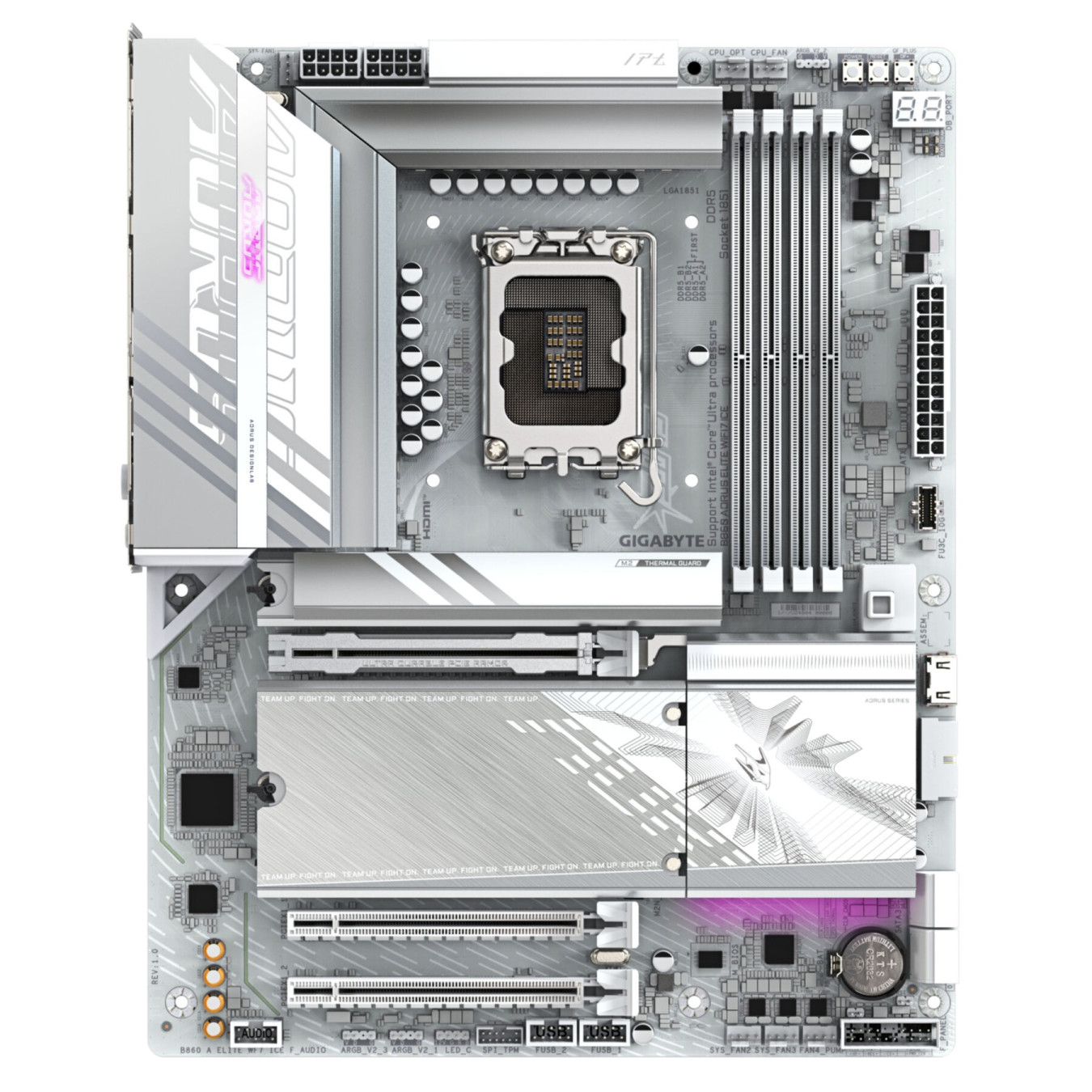 GIGABYTE GA-B860 A ELITE WF7 ICE - LGA 1851 Socket, ATX, DDR5, 256GB Max — Buy in Cyprus with Fast Delivery