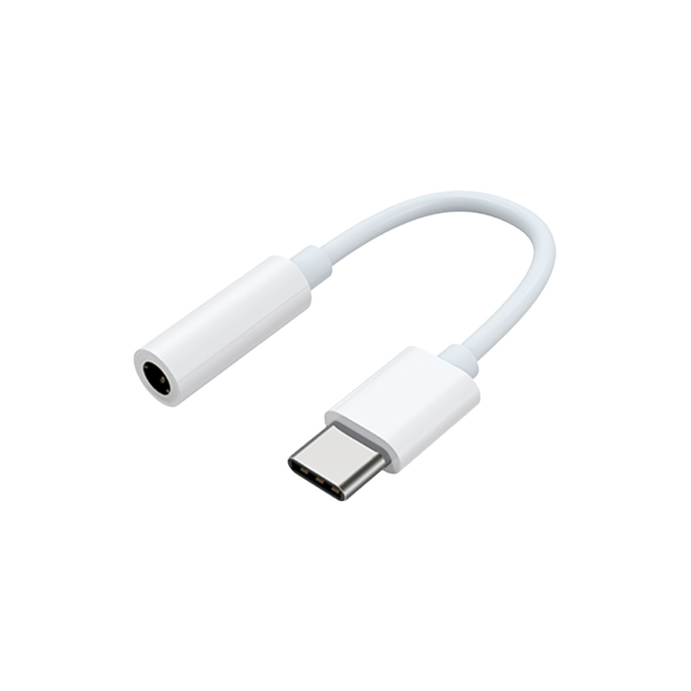 Mobeen USB-C to 3.5mm Headphone Jack Adapter - White — Buy in Cyprus with Fast Delivery