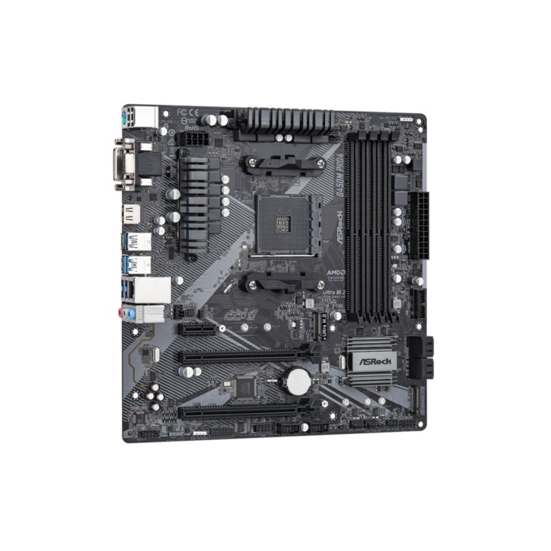 Buy ASRock B450M Pro4 R2.0 - Micro-ATX AM4 Motherboard - 128GB DDR4, Dual M.2, U... in Cyprus, Nicosia, Limassol, Larnaka, Pafos
