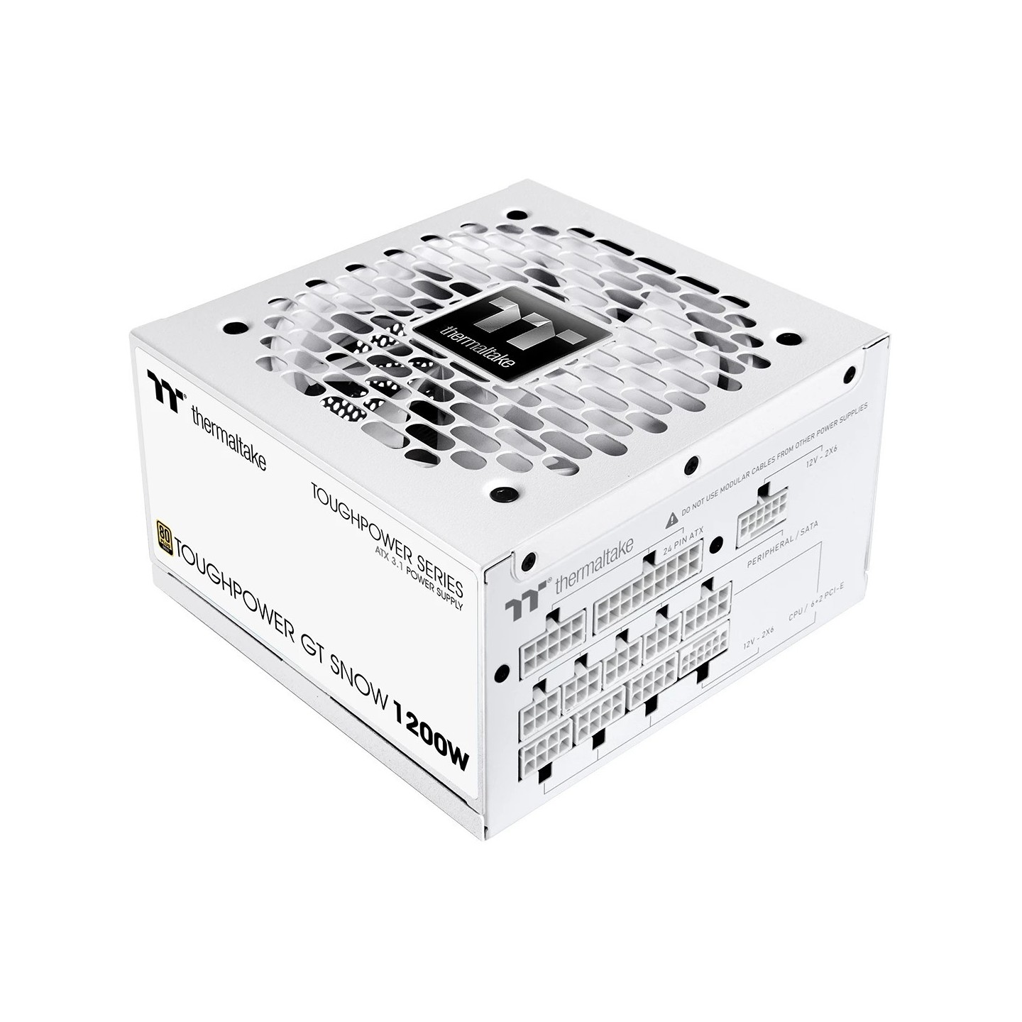 Thermaltake Toughpower GT 1200W Snow - ATX3.1 80+ Gold Fully Modular Power Supply - PS-TPT-1200FNFAG*-W (Boxed)