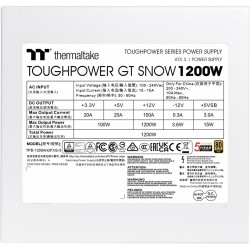 Thermaltake Toughpower GT 1200W Snow - ATX3.1 80+ Gold Fully Modular Power Supply - PS-TPT-1200FNFAG*-W (Boxed)