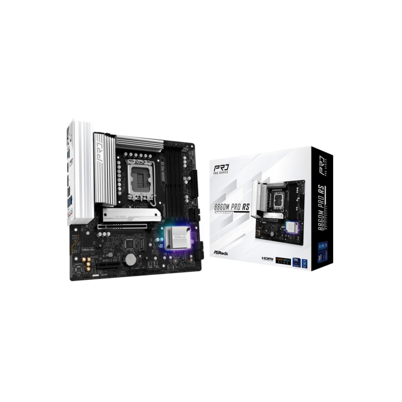 ASRock B860M Pro RS - B860M - Micro-ATX, 10+1+1 Power Design, Hi-Density CPU Power, Dr.MOS — Buy in Cyprus with Fast Delivery
