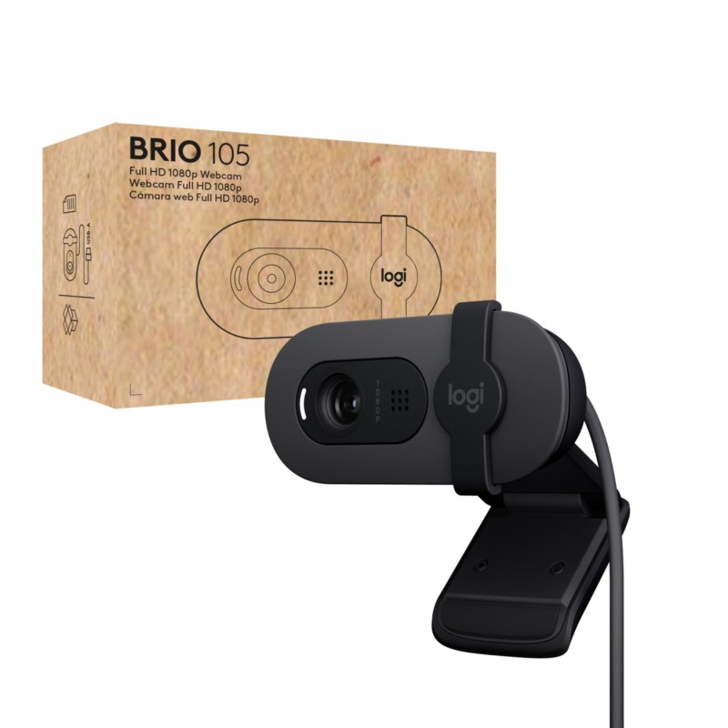 Buy Logitech Brio 105 Webcam - 960-001592 - Full HD 1080p, Black, Fixed-Focus, U... in Cyprus, Nicosia, Limassol, Larnaka, Pafos