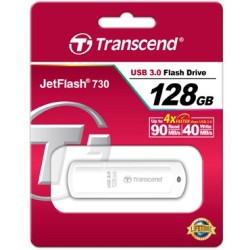 Buy Transcend JetFlash 730 - USB 3.1 Stick 128GB - White in Cyprus, Nicosia, Limassol, Larnaka, Pafos