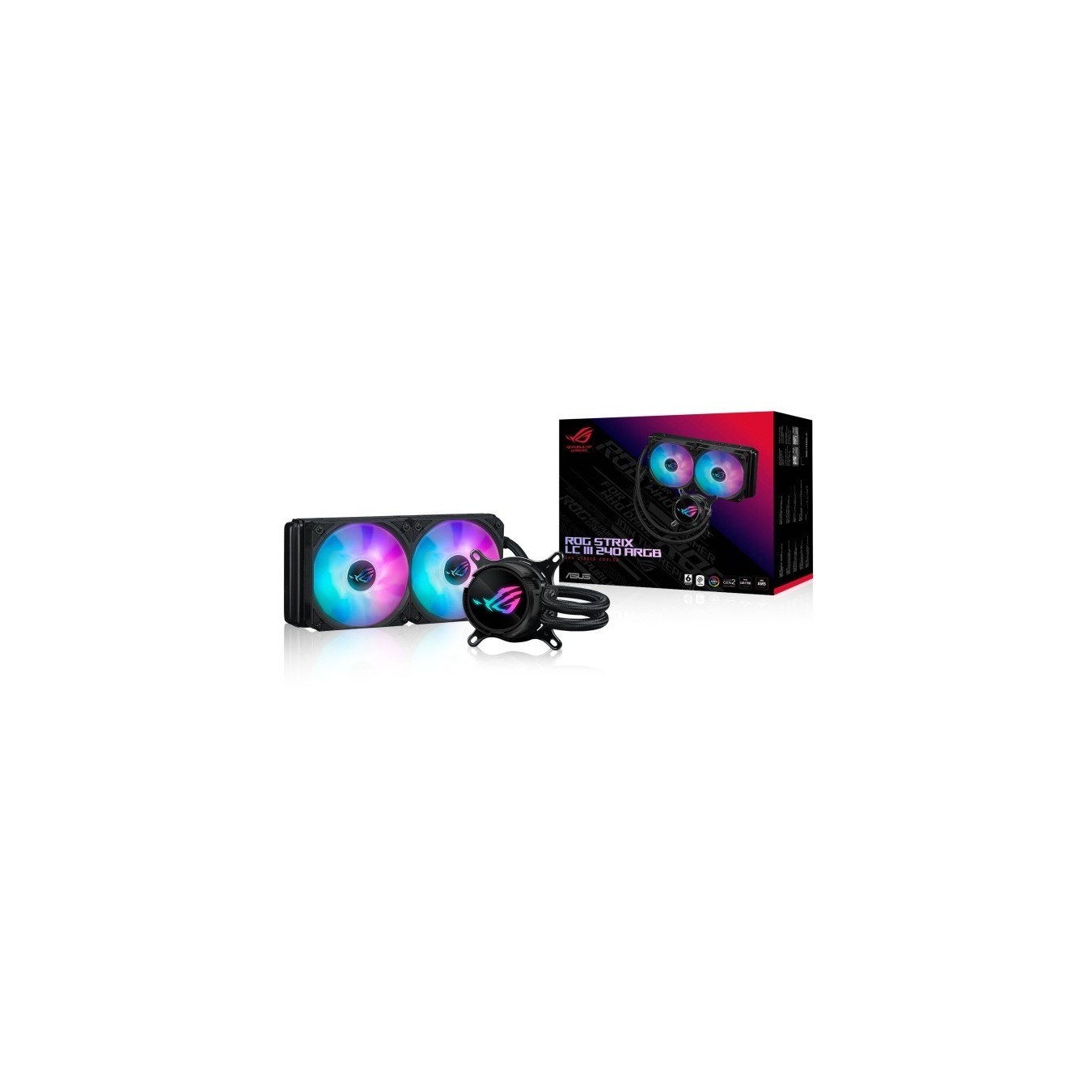 ASUS ROG Strix LC III 240 ARGB - LC III 240 ARGB - ARGB lighting, 240mm radiator, 2x120mm fans