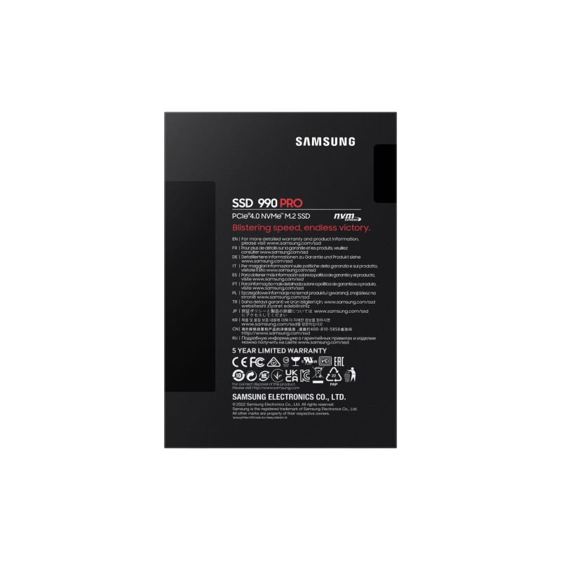 Buy Samsung 990 Pro M.2 NVMe SSD - MZ-V9P4T0BW - 4TB, M.2 2280, PCIe 4.0 x4, NVM... in Cyprus, Nicosia, Limassol, Larnaka, Pafos