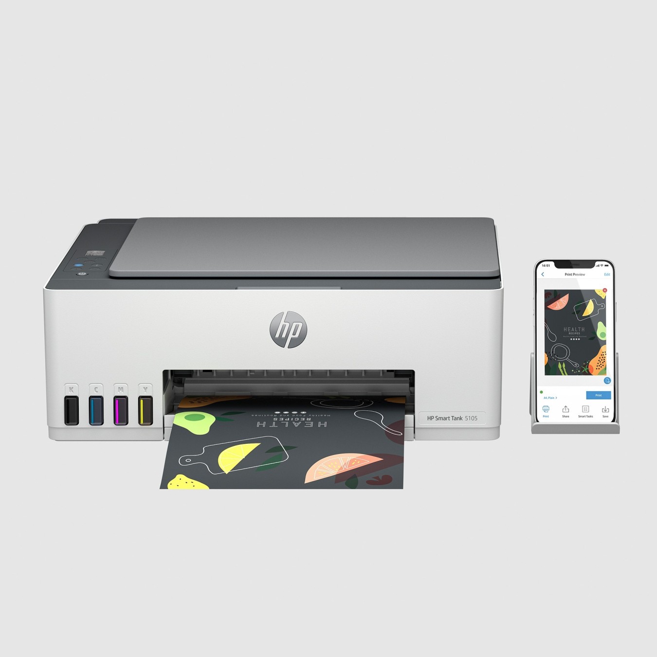 HP Smart Tank 5105 - 5105 - Color Ink Tank Multifunction Printer - A4, Wi-Fi, USB — Buy in Cyprus with Fast Delivery