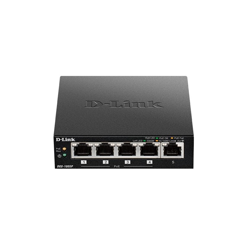 Buy D-Link DGS-1005P E PoE+ 60W - DGS-1005P - 5-Port Gigabit PoE+ Switch in Cyprus, Nicosia, Limassol, Larnaka, Pafos