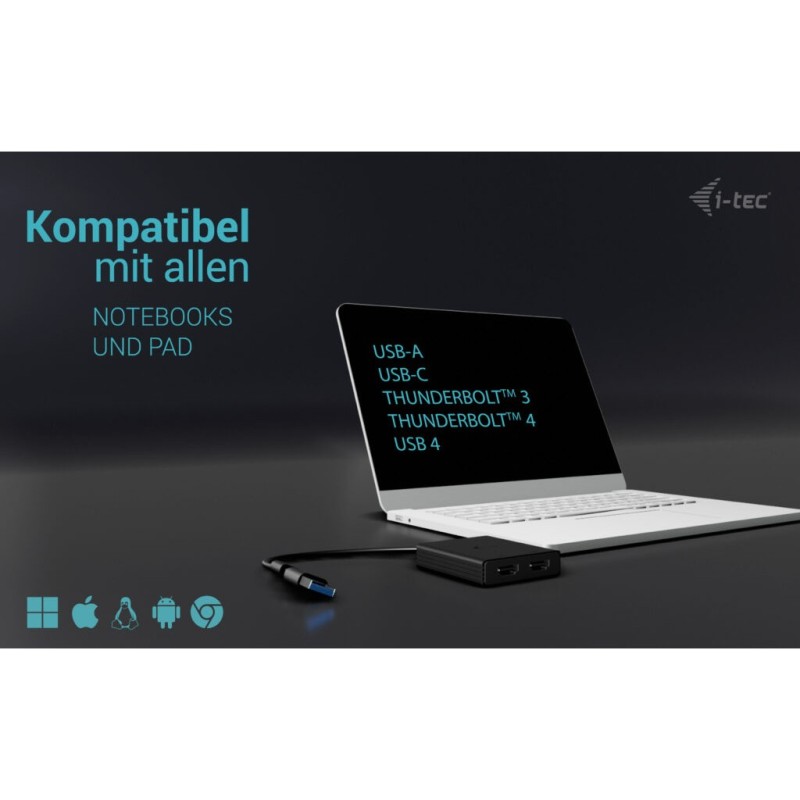 Buy I-TEC USB-C 2x HDMI Adapter - Dual HDMI outputs (USB-C input) in Cyprus, Nicosia, Limassol, Larnaka, Pafos