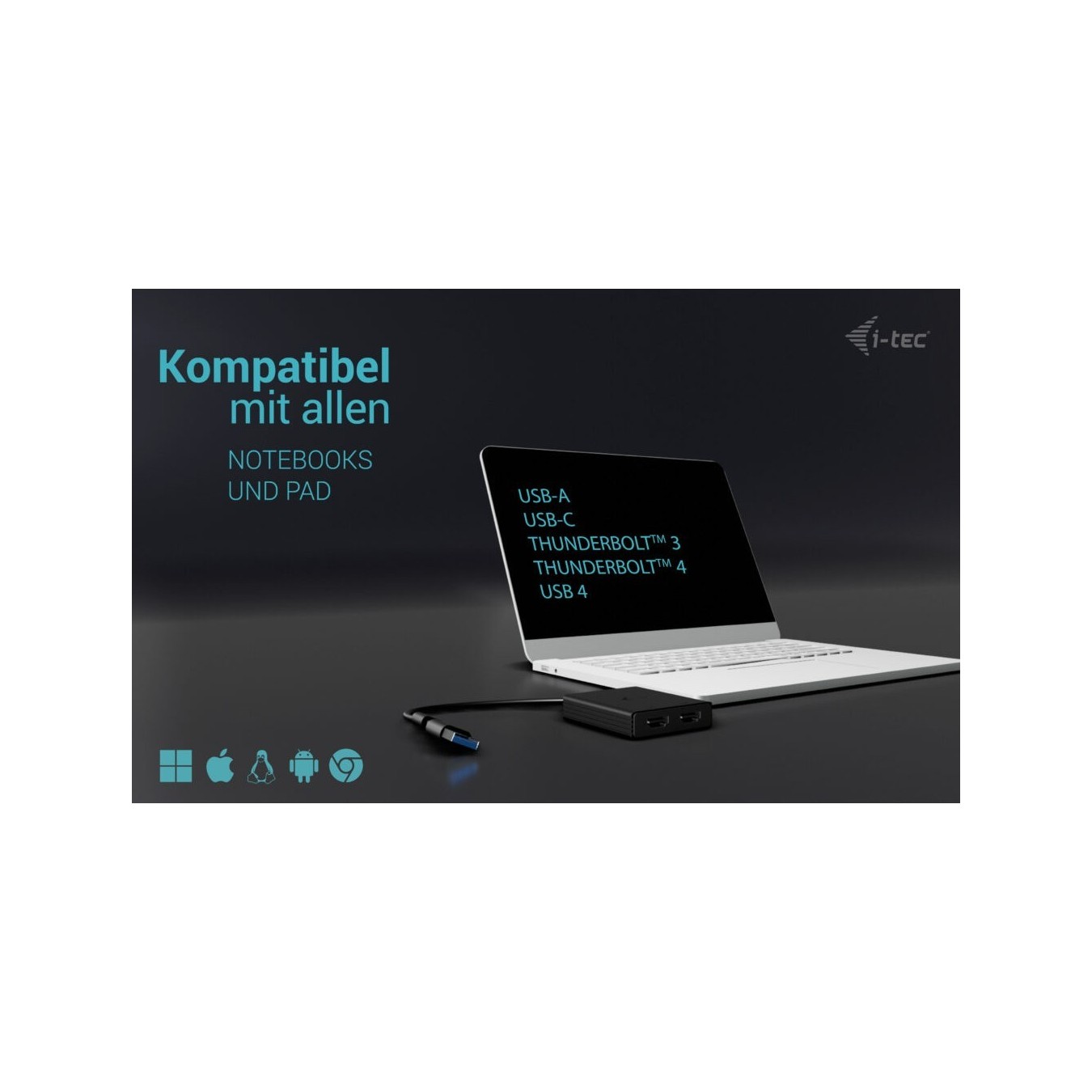 I-TEC USB-C 2x HDMI Adapter - Dual HDMI outputs (USB-C input) — Buy in Cyprus with Fast Delivery