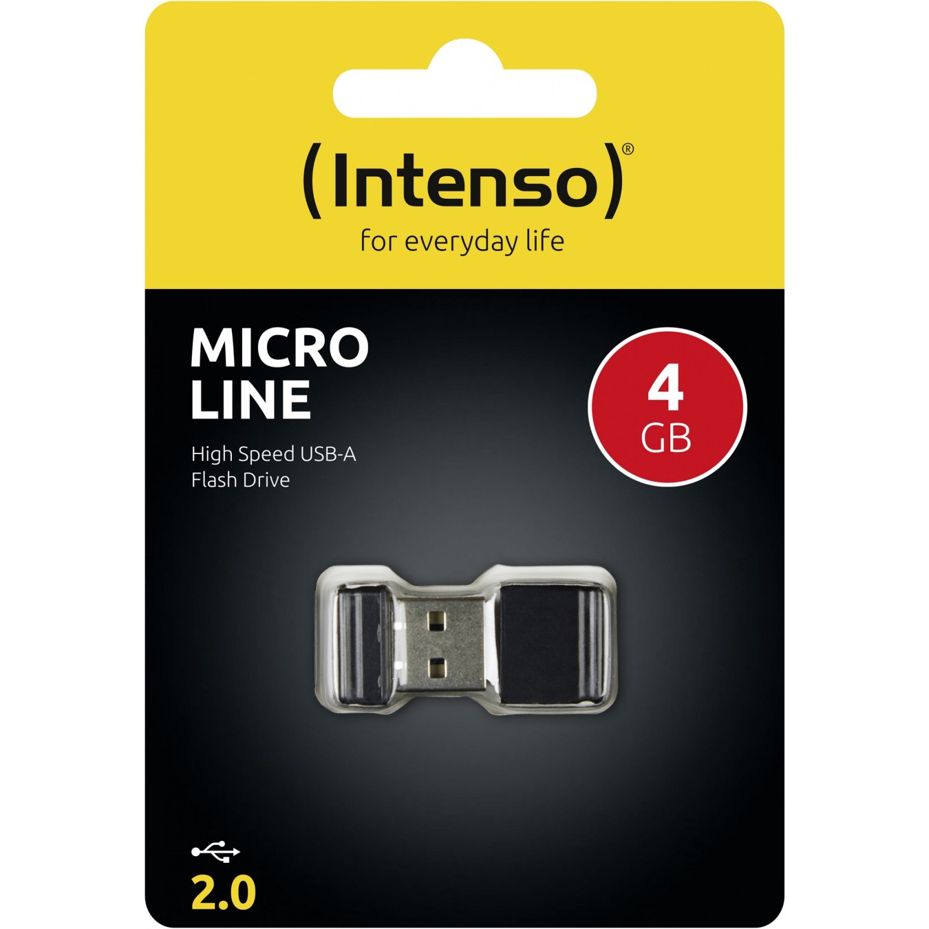 STICK 4GB USB 2.0 Intenso Micro Line black - Intenso Micro Line - Black, 4GB, USB 2.0 — Buy in Cyprus with Fast Delivery
