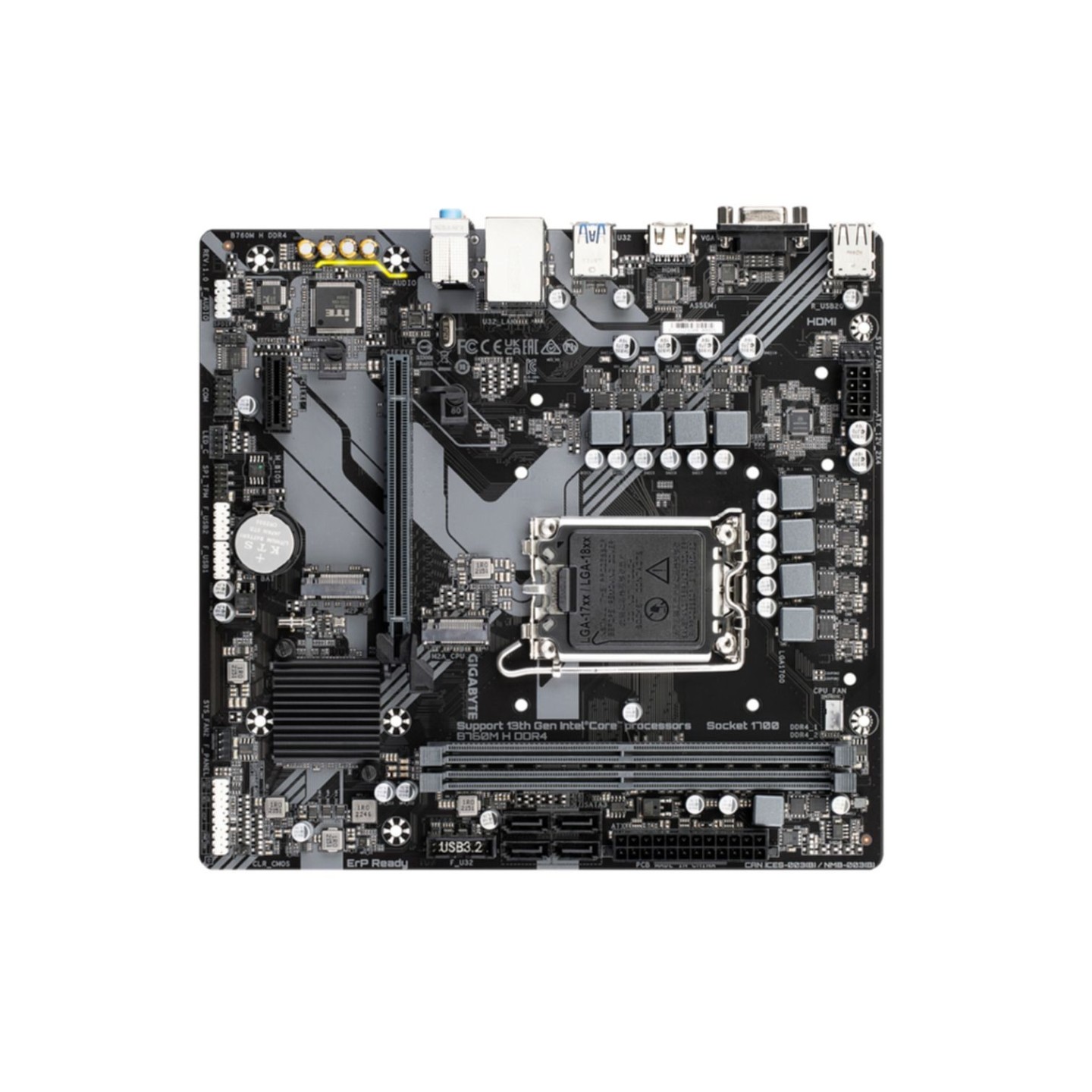 GIGABYTE B760M H DDR4 LGA1700 Micro-ATX Motherboard - Intel B760 64GB DDR4 PCIe 4.0 (Boxed) — Buy in Cyprus with Fast Delivery