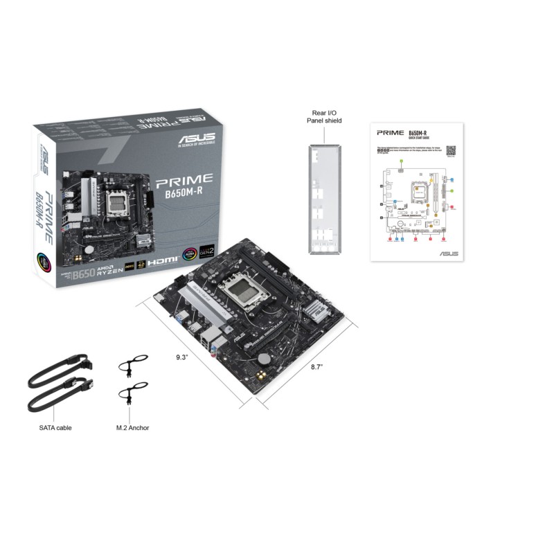 Buy ASUS PRIME B650M-R - AM5 Micro-ATX Motherboard - AMD B650, DDR5, Optimized f... in Cyprus, Nicosia, Limassol, Larnaka, Pafos