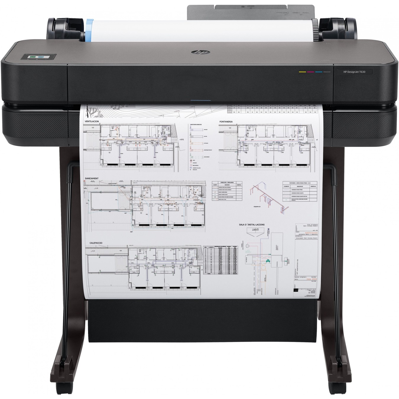 HP DesignJet T630 - T630 - Color Inkjet Large-Format Printer, 60.96 cm (24 in), A1 Roll, USB, LAN, Wi-Fi