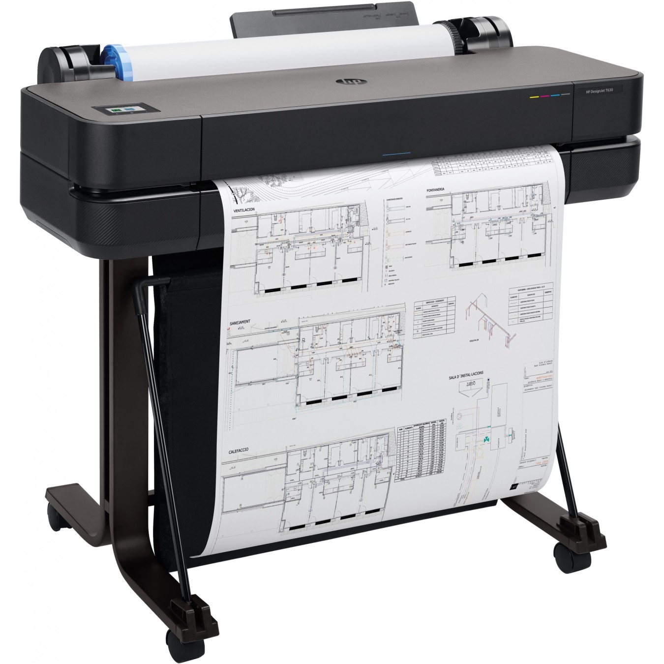 HP DesignJet T630 - T630 - Color Inkjet Large-Format Printer, 60.96 cm (24 in), A1 Roll, USB, LAN, Wi-Fi