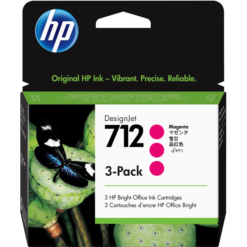 Buy HP 712 3-Pack 29-ml DesignJet Ink Cartridge - 712 - Magenta in Cyprus, Nicosia, Limassol, Larnaka, Pafos