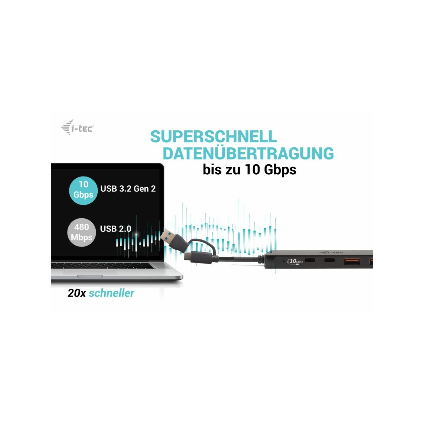 D I-TEC USB-C HUB 2+2X USB-C A - USB-C Hub with 4 ports (2x USB-C + 2x USB-A) — Buy in Cyprus with Fast Delivery