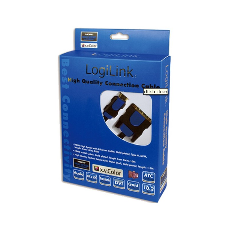 Logilink HDMI-DVI Cable 5m - Black, 18+1pin, HDMI 1.4 — Buy in Cyprus with Fast Delivery