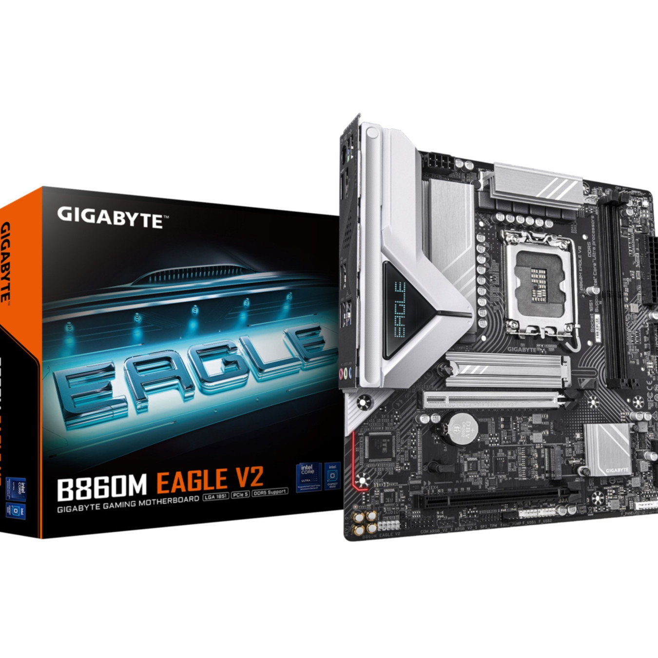 GIGABYTE GA-B860M EAGLE V2 - Micro-ATX LGA1851 DDR5, 2x DIMM, 128GB Max — Buy in Cyprus with Fast Delivery