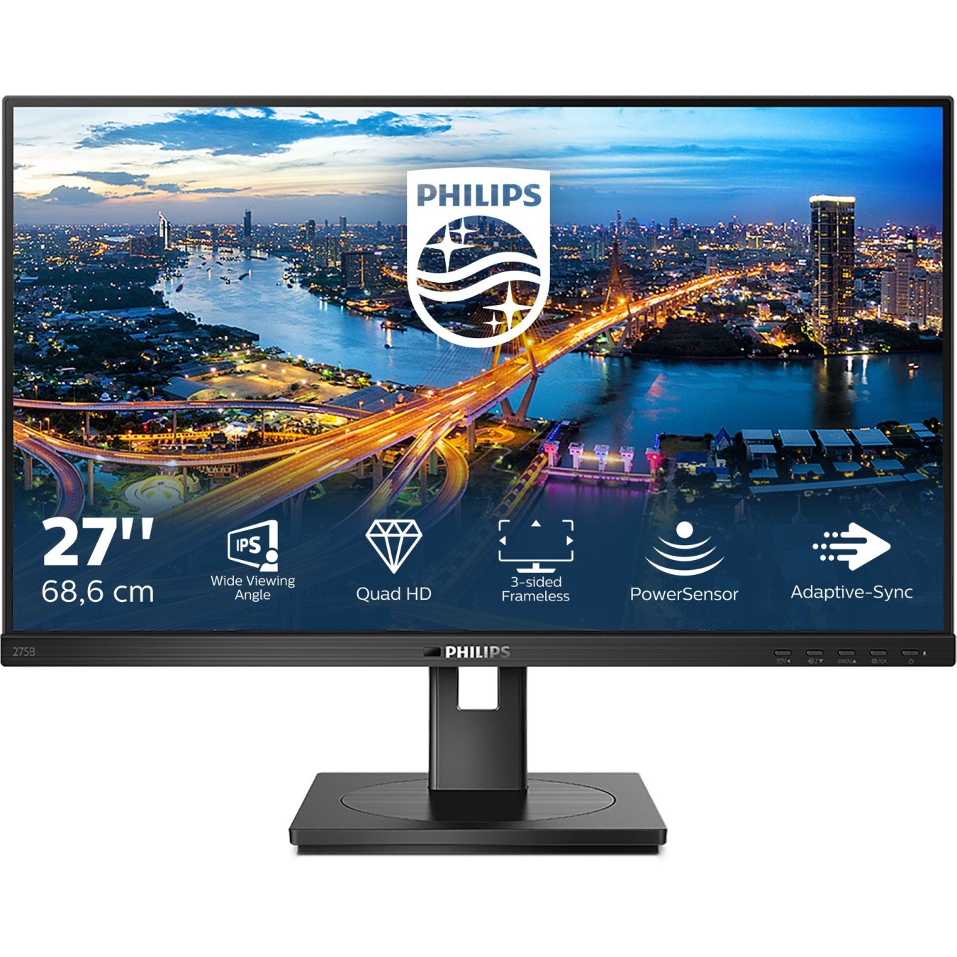 Philips 27-inch IPS Monitor - 275B1 - 16:9, DVI HDMI DP USB — Buy in Cyprus with Fast Delivery