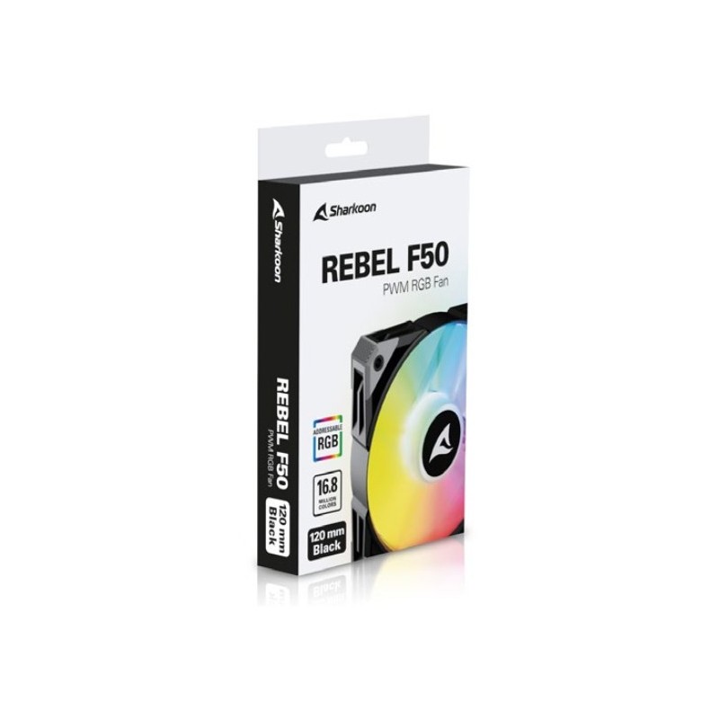 Buy 120mm Sharkoon Rebel F50 PWM Black - F50 - PWM, 120mm, Black in Cyprus, Nicosia, Limassol, Larnaka, Pafos