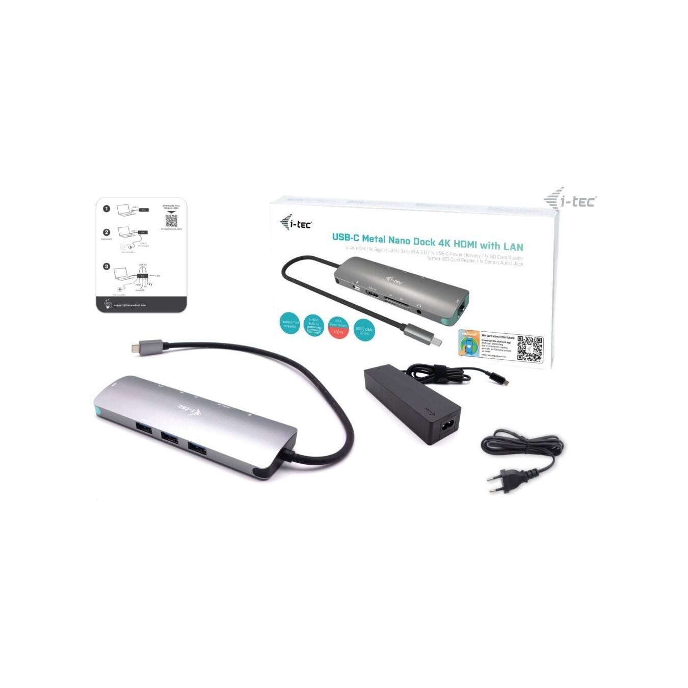 I-TEC NANO LAN DOCK - 100W PD — Buy in Cyprus with Fast Delivery