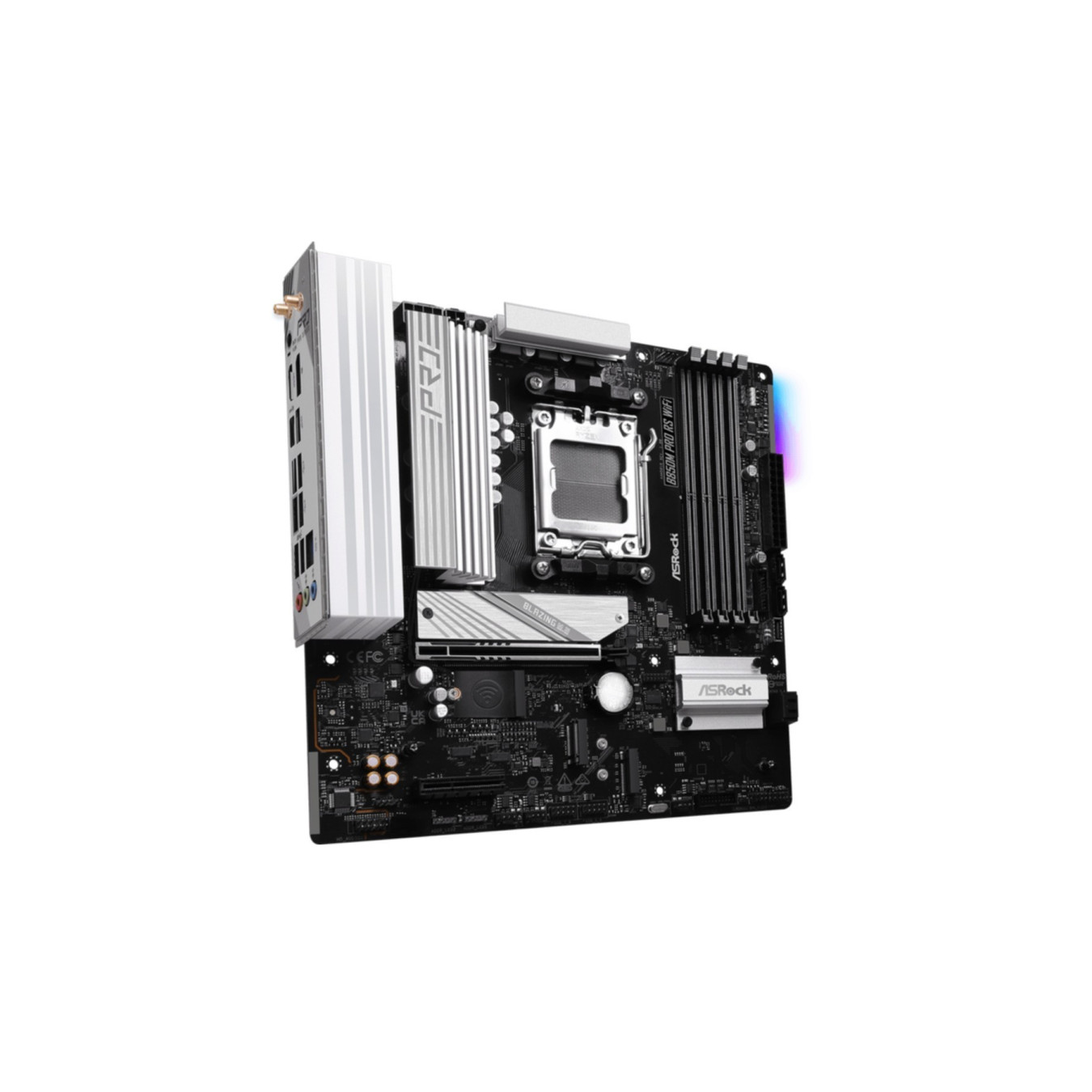ASRock B850M Pro RS WiFi - B850M Pro RS - AM5 micro-ATX, DDR5, 256GB max, Wi‑Fi 6E, 2.5Gb LAN, HDMI 2.1 (Black)