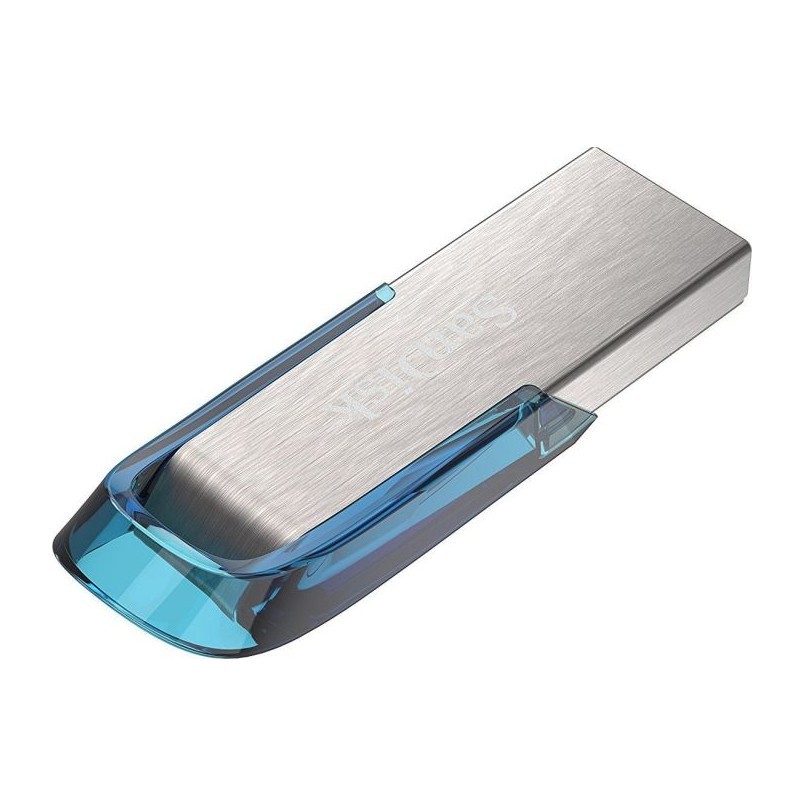Buy STICK 128 GB SanDisk Ultra Flair - USB 3.2 Gen 1 - Blue & Silver in Cyprus, Nicosia, Limassol, Larnaka, Pafos