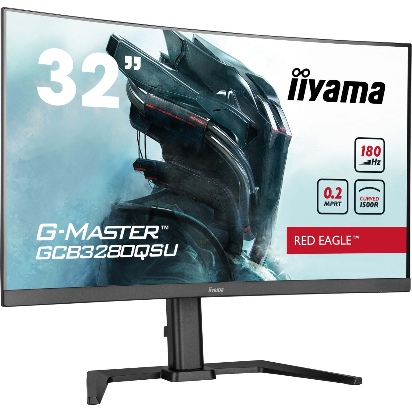 IIYAMA Monitor - GCB3280QSU-B2 - 31.5" Curved Lift, 16:9, 2x HDMI + DP — Buy in Cyprus with Fast Delivery