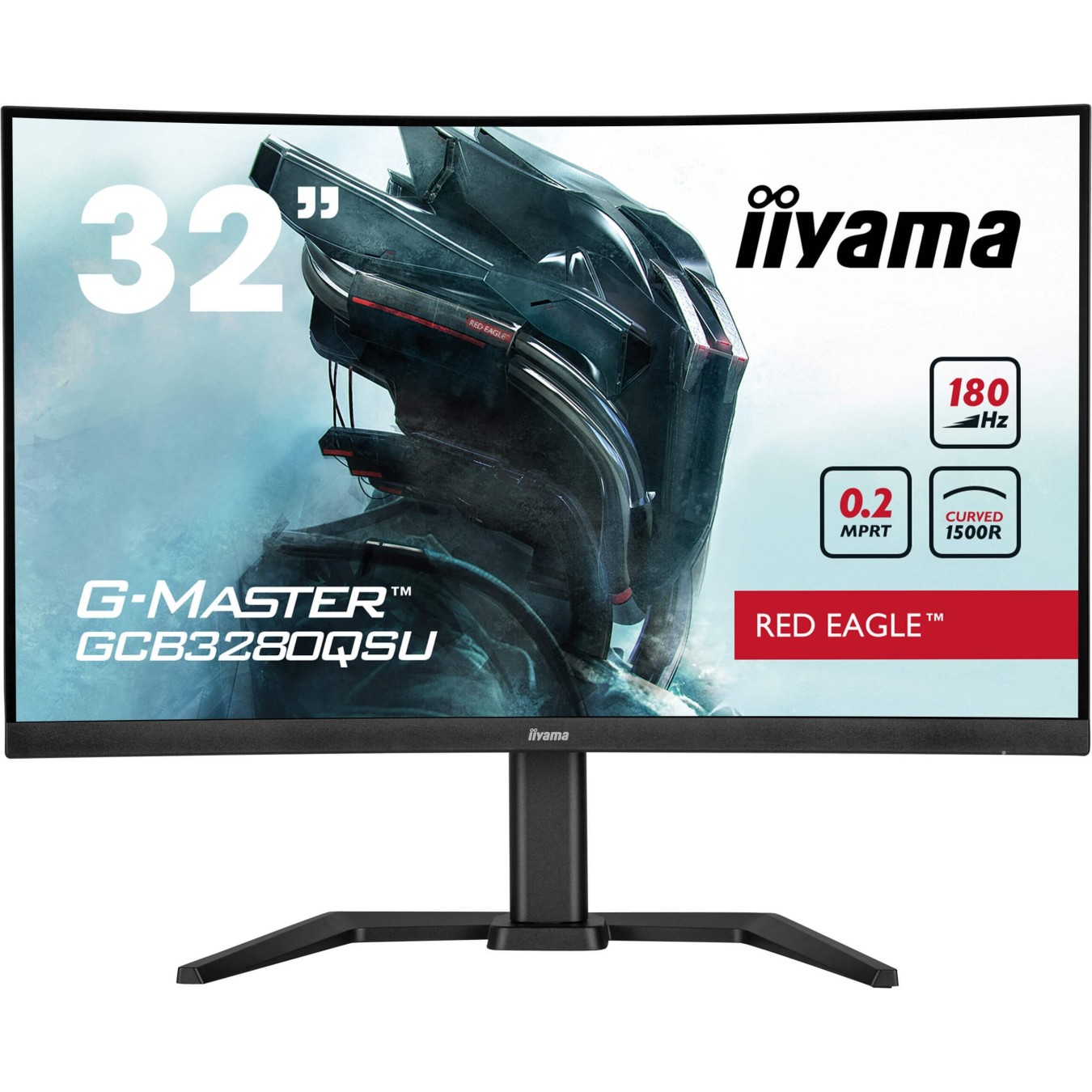 IIYAMA Monitor - GCB3280QSU-B2 - 31.5" Curved Lift, 16:9, 2x HDMI + DP — Buy in Cyprus with Fast Delivery