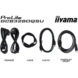 Buy IIYAMA Monitor - GCB3280QSU-B2 - 31.5" Curved Lift, 16:9, 2x HDMI + DP in Cyprus, Nicosia, Limassol, Larnaka, Pafos