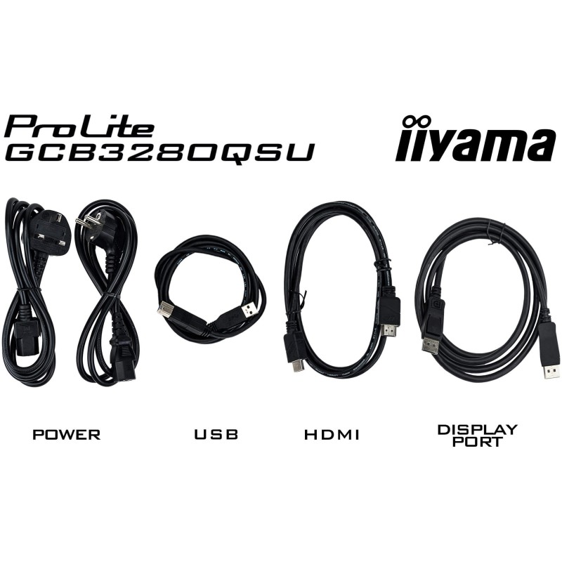 Buy IIYAMA Monitor - GCB3280QSU-B2 - 31.5" Curved Lift, 16:9, 2x HDMI + DP in Cyprus, Nicosia, Limassol, Larnaka, Pafos