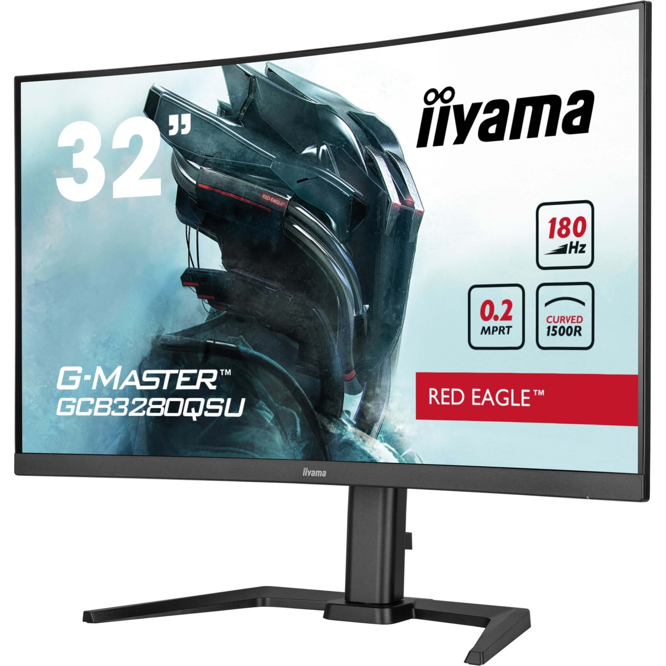 IIYAMA Monitor - GCB3280QSU-B2 - 31.5" Curved Lift, 16:9, 2x HDMI + DP — Buy in Cyprus with Fast Delivery