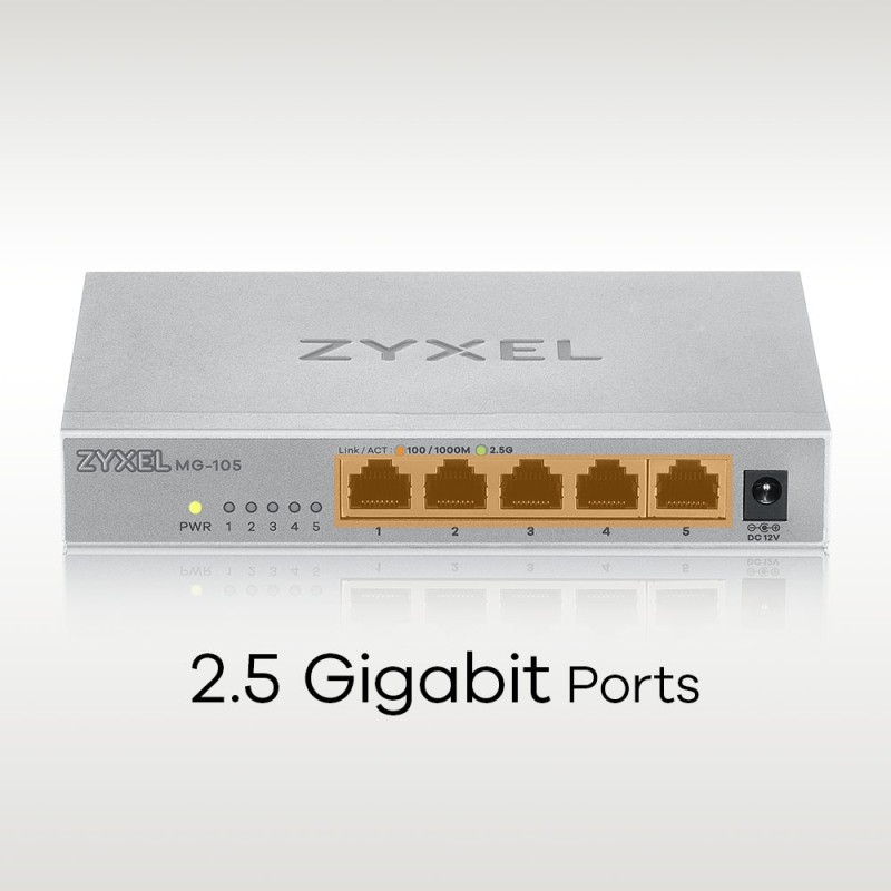 Buy 5P Zyxel MG-105 - MG-105 - 5-Port Ethernet Switch in Cyprus, Nicosia, Limassol, Larnaka, Pafos