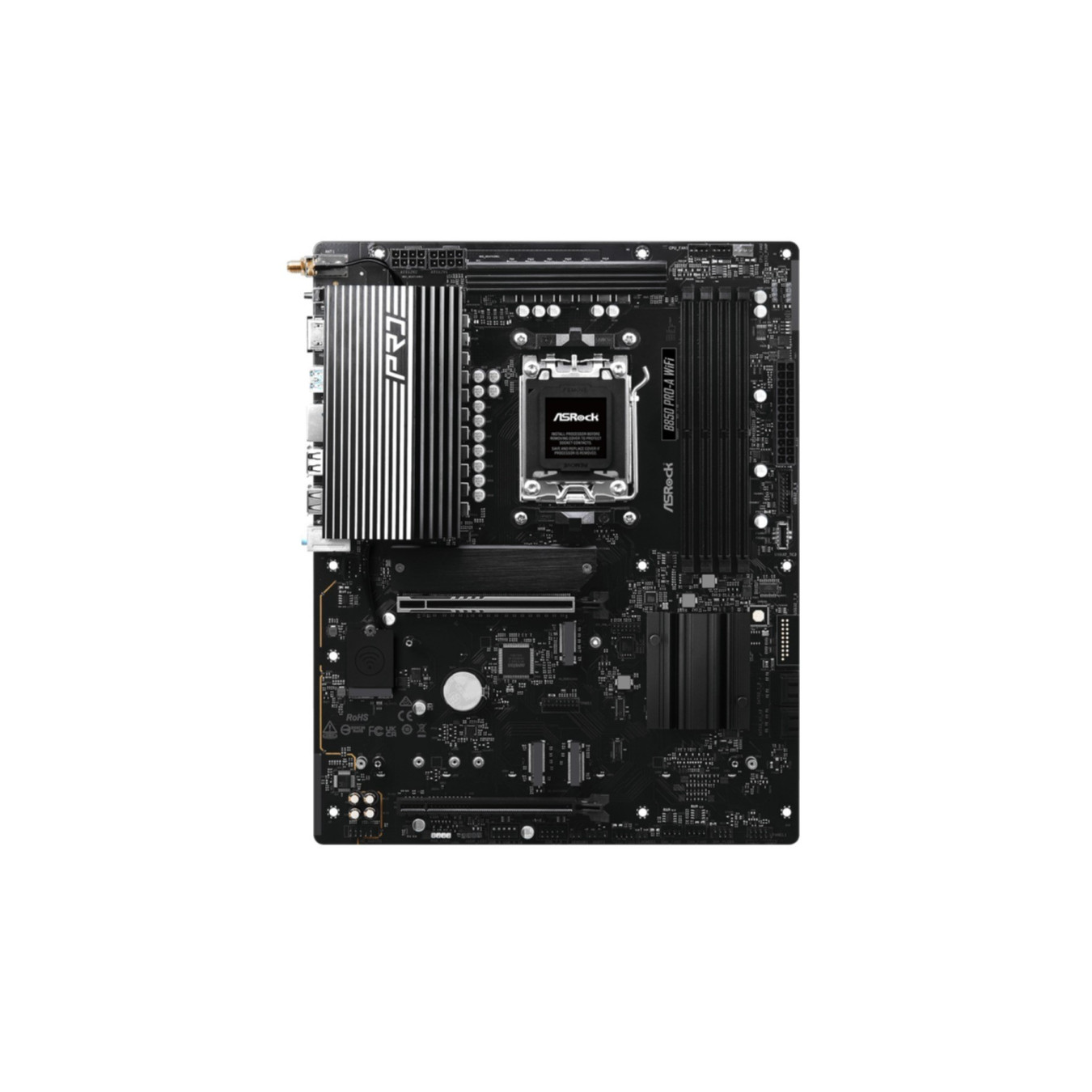 ASRock B850 Pro-A WiFi (AM5) - ATX DDR5 Motherboard, 4x M.2, 256GB Max, Wi-Fi 6E, 2.5Gb LAN, HDMI 2.1 - Black