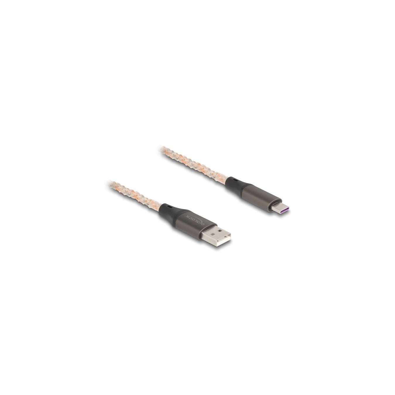DELOCK USB 2.0 Cable Type-A to USB Type-C with RGB Lighting — Buy in Cyprus with Fast Delivery