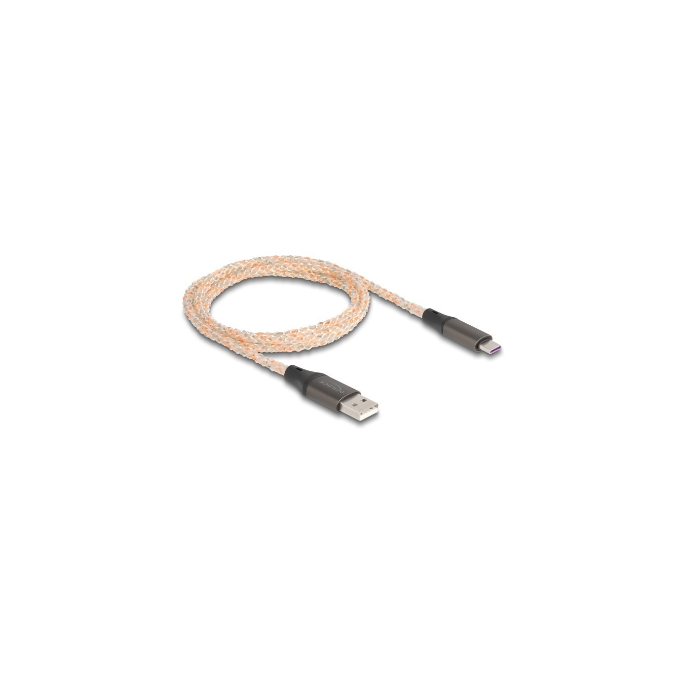 DELOCK USB 2.0 Cable Type-A to USB Type-C with RGB Lighting — Buy in Cyprus with Fast Delivery