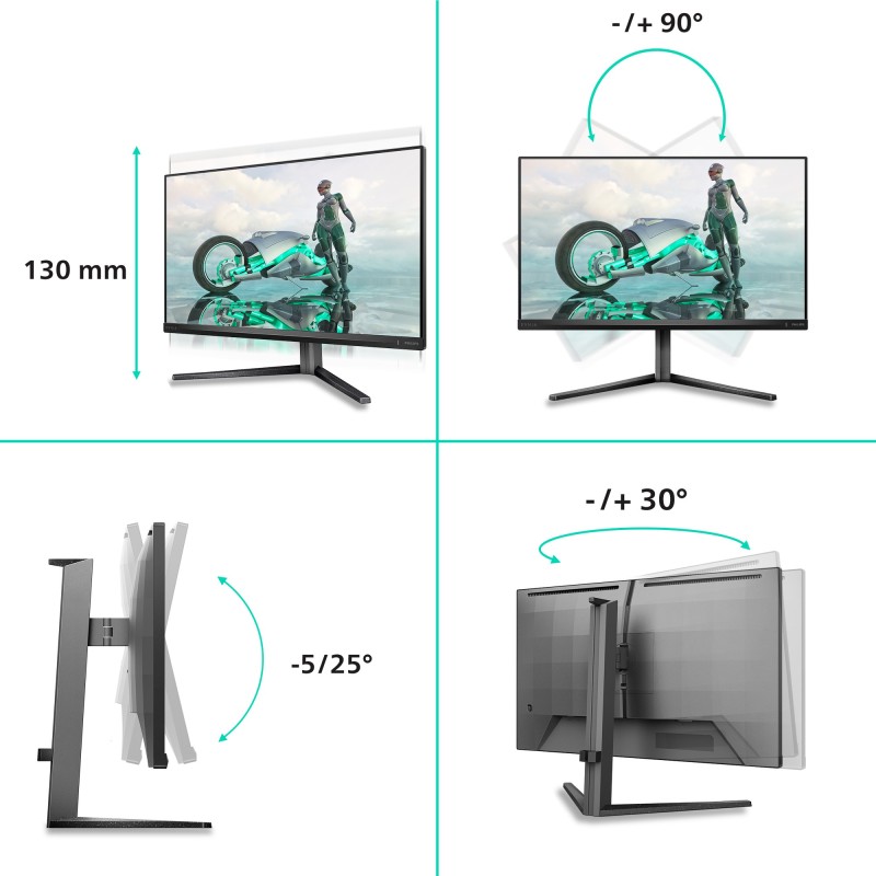 Buy Philips Monitor - 27M2N3800A - 27-inch QHD 2560x1440, 0.5 ms GTG, HDMI x2, D... in Cyprus, Nicosia, Limassol, Larnaka, Pafos