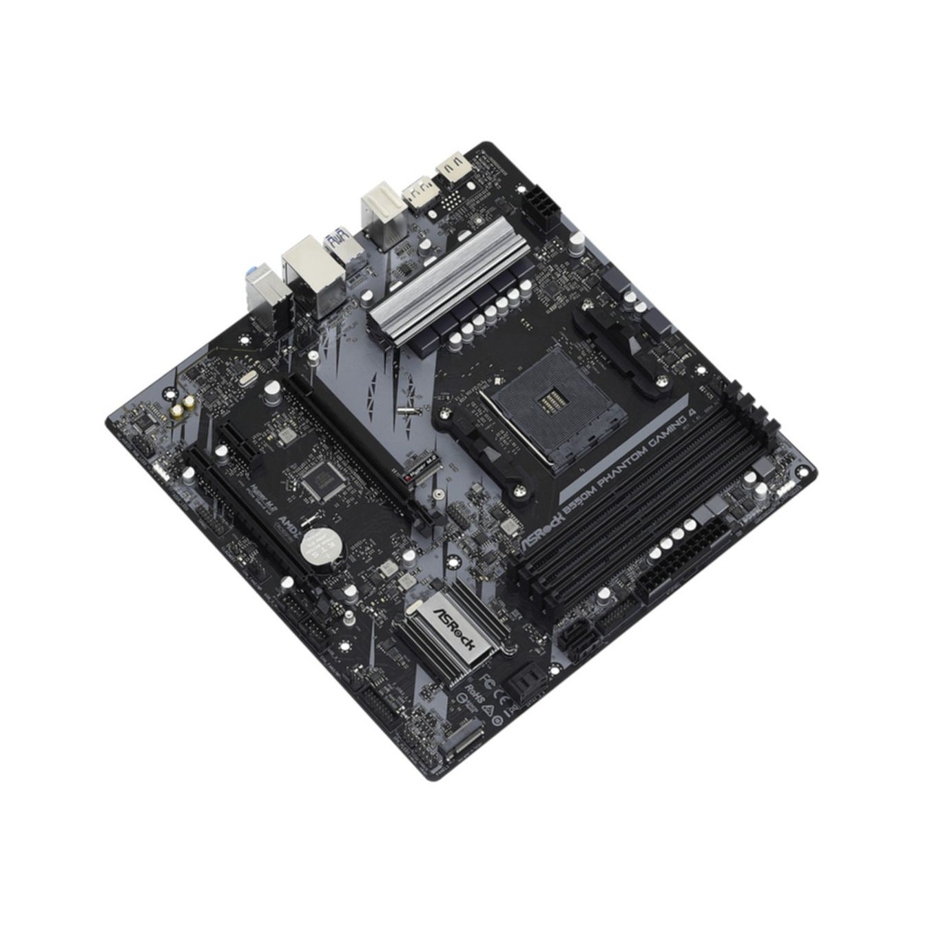 ASRock B550M Phantom Gaming 4 - AM4 Micro-ATX Gaming Motherboard - B550, 128GB DDR4, Dual M.2, PCIe 4.0