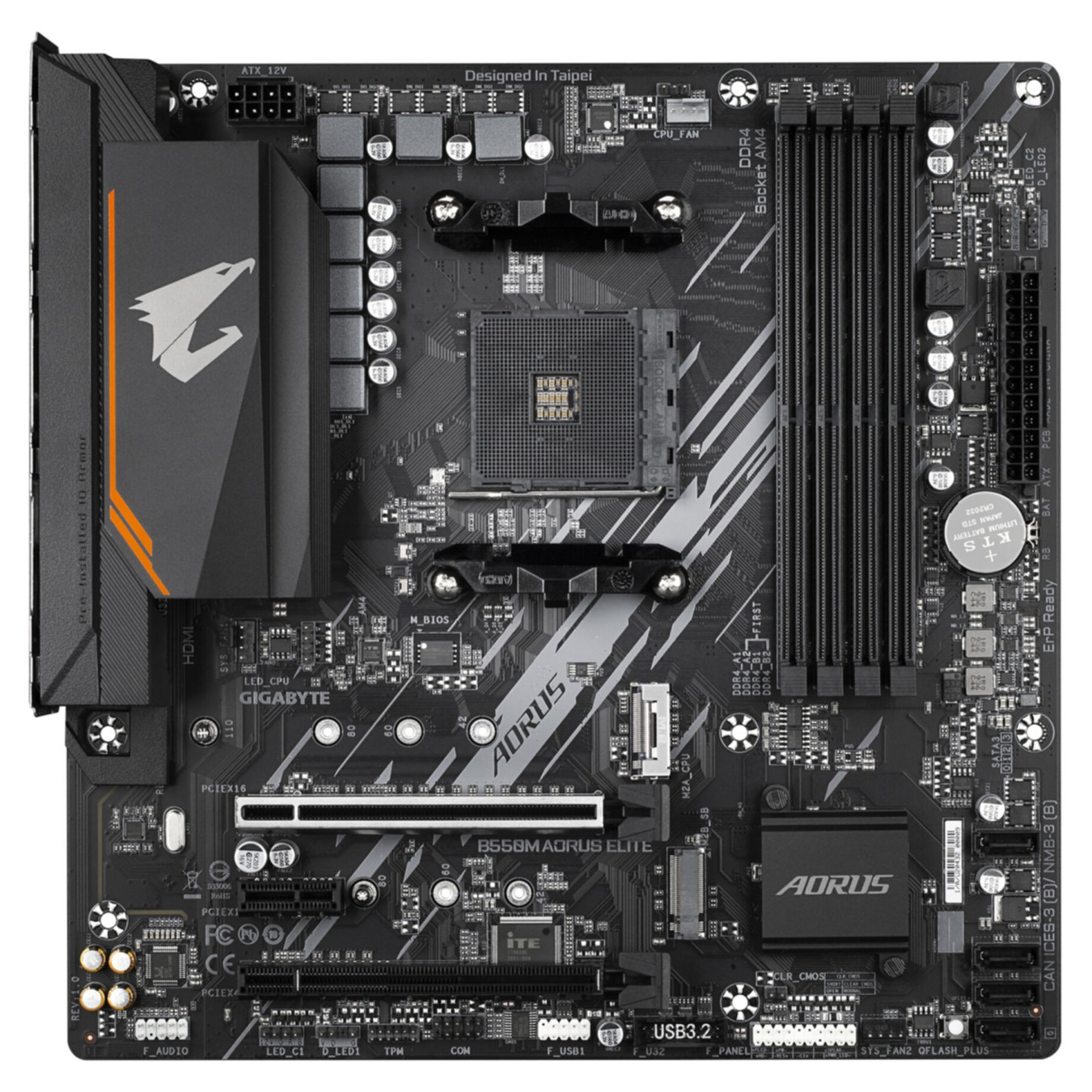 GIGABYTE AORUS ELITE AX GA-B550M - Micro-ATX AM4 Motherboard, B550, DDR4 up to 128GB — Buy in Cyprus with Fast Delivery