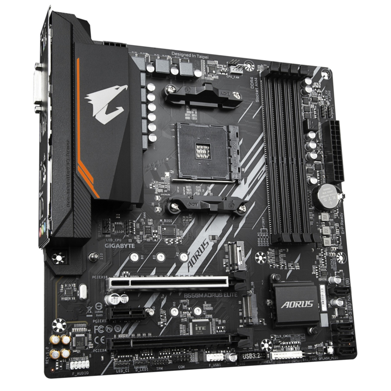 GIGABYTE AORUS ELITE AX GA-B550M - Micro-ATX AM4 Motherboard, B550, DDR4 up to 128GB — Buy in Cyprus with Fast Delivery