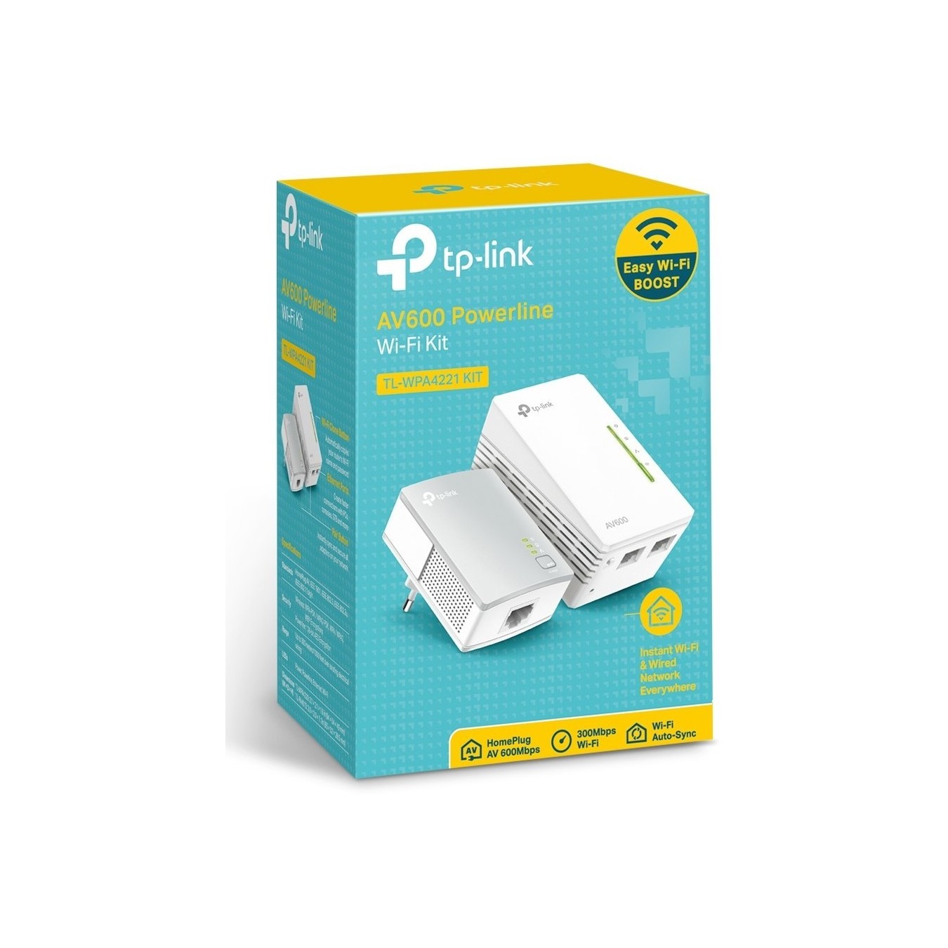 INTD TP-LINK Powerline TL-WPA4221 KIT AV600 - TL-WPA4221 - WLAN Extender (Wi-Fi 4, 1x Fast Ethernet, AV600)