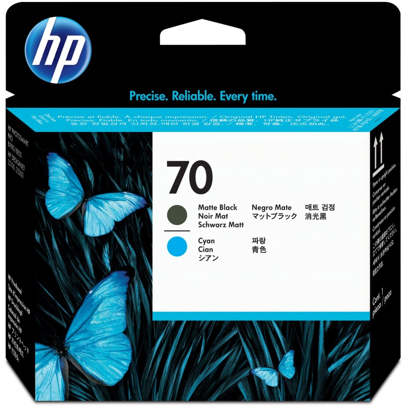 Buy HP 70 original printhead - C9404A - matte black, cyan, standard capacity in Cyprus, Nicosia, Limassol, Larnaka, Pafos