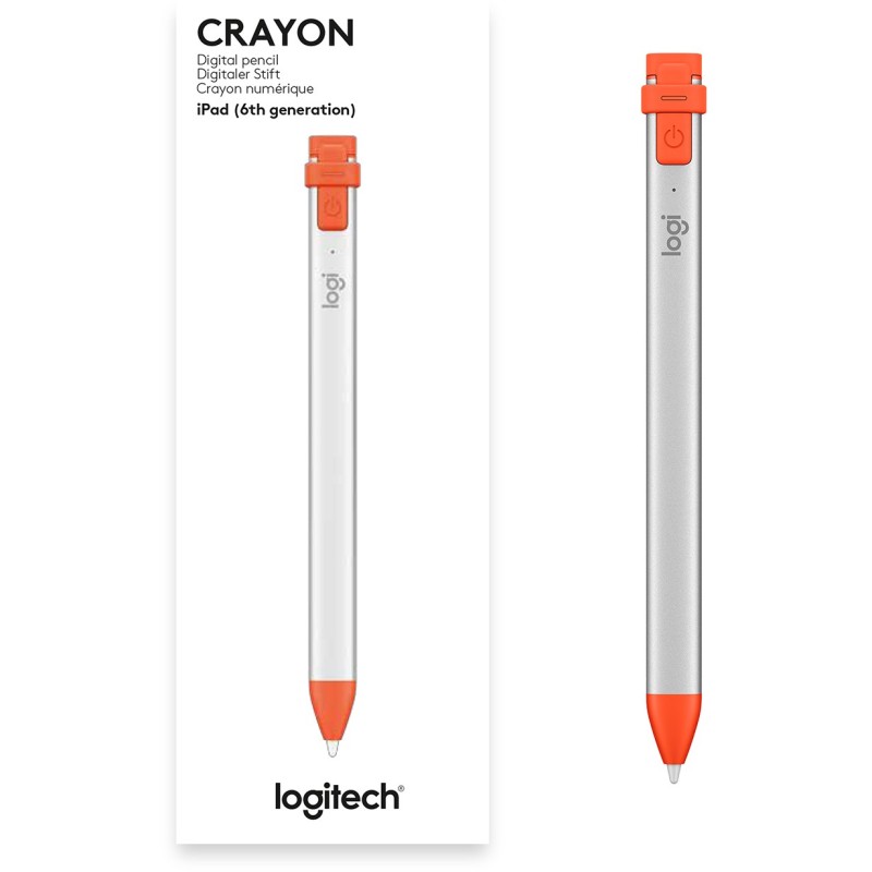 Buy Logitech Digital pen Crayon Orange Silver - Bluetooth iPad Stylus in Cyprus, Nicosia, Limassol, Larnaka, Pafos
