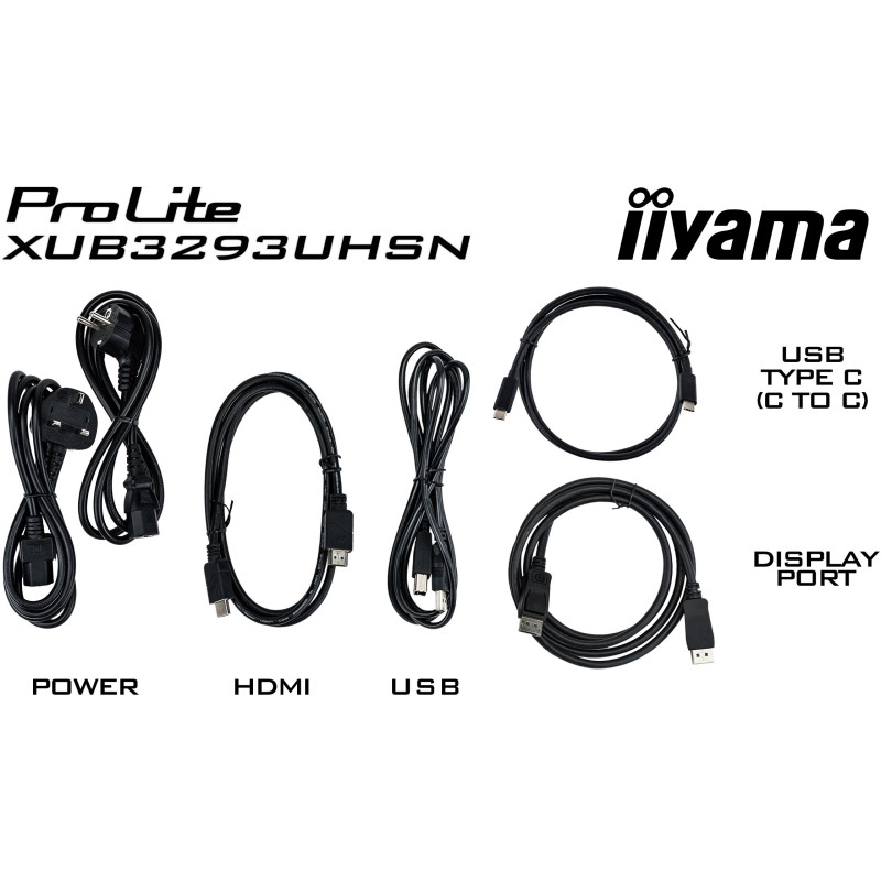 Buy iiyama LCD Business Monitor XUB3293UHSN-B5 - 32'' 4K IPS HDMI DP USB-C Black in Cyprus, Nicosia, Limassol, Larnaka, Pafos